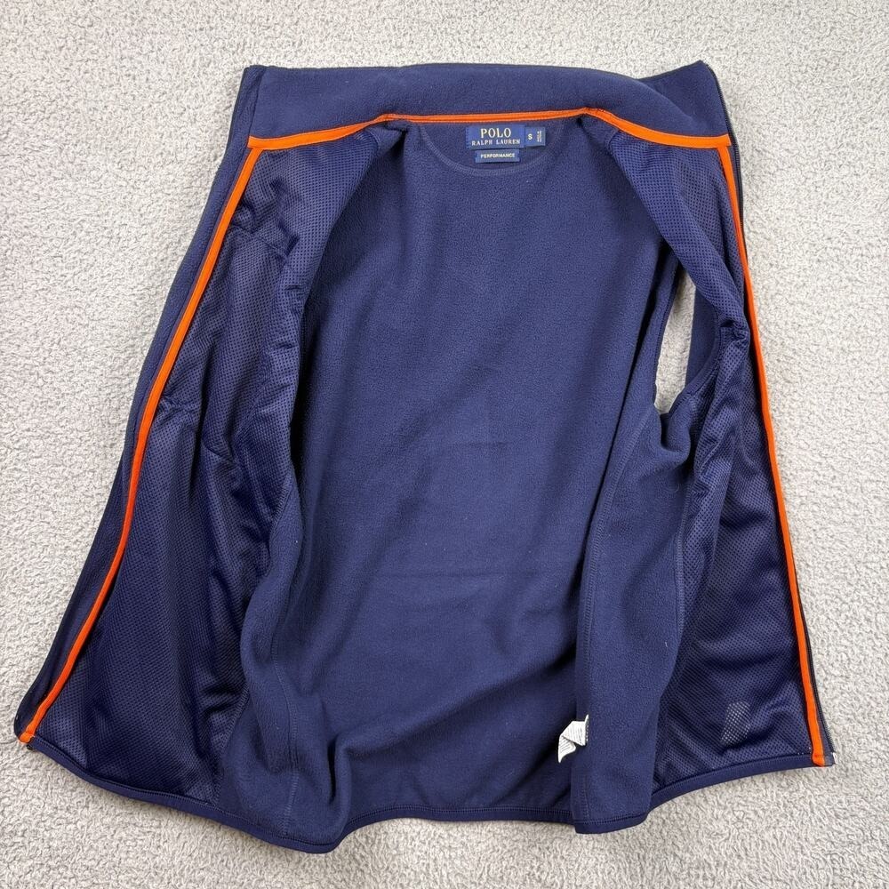 Polo Ralph Lauren Vest Mens Small Blue Performance Full-Zip Fleece Embroidered - Picture 2 of 14
